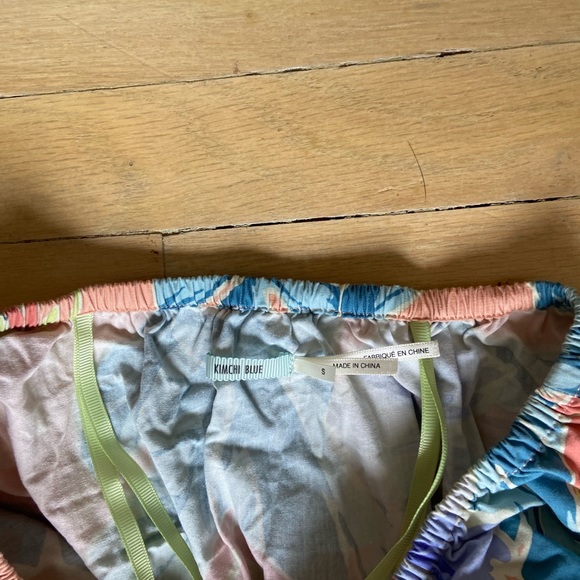 Urban Outfitters Romper Tropical Blue Strapless S - Picture 3 of 4